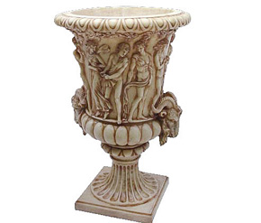 砂岩双耳羊头花盆