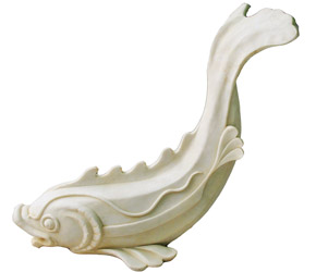 吐水鱼砂岩雕塑