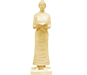 祭祀女神砂岩雕塑