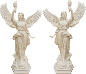 火炬美女砂岩雕塑