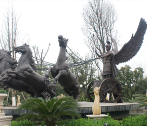 德阳铜雕战车雕塑