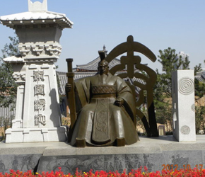 宜宾山庄铜雕人物