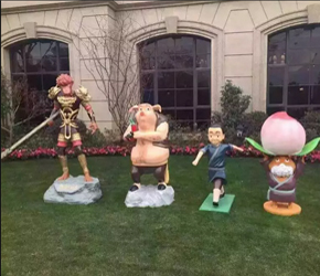 悟空一行人卡通雕塑