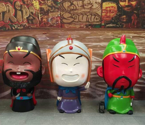 三国演义玻璃钢卡通雕塑