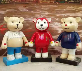 泰迪熊玻璃钢卡通雕塑
